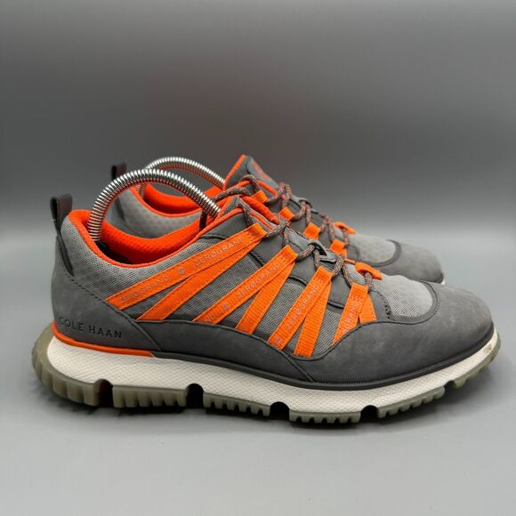 Cole Haan 4.Zerogrand Seventy-Five Sneakers Gray Orange Mens Size 8.5 M - Picture 1 of 12